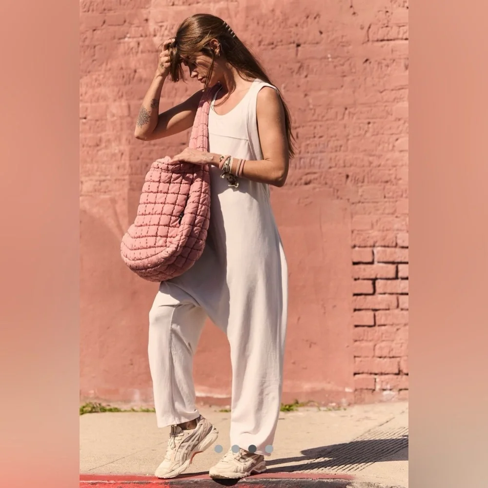 NWT FREE PEOPLE MOVEMENT Hot Shot Twisted Onesie In Tofu MSRP $80 Size XL - Picture 3 of 10